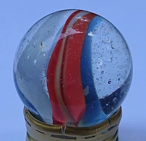 Canica antigua canica de cristal clicker tirador old marble blanco azul remolino 3,5 cm 54 g - Imagen 1 de 6
