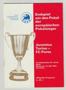 Orig.PRG Cup Winners Cup 1983/84 FINAL JUVENTUS TURIN - FC PORTO !! RARE - Picture 1 of 1