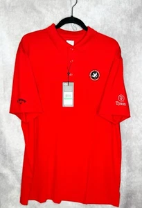 Callaway OPTI DRI Men's Large Red Golf Polo Performance Sportswear BNWT READ - Picture 1 of 6