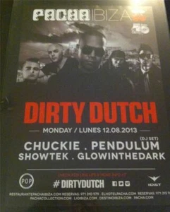 DIRTY DUTCH 2013 CHUCKIE @ PACHA CLUB - IBIZA CLUB POSTERS - EDM HOUSE MUSIC DJ - Picture 1 of 5