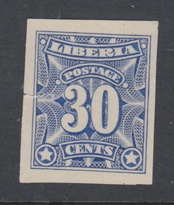 Liberia # 108 Mint Color Trial on Paper in Blue (Fault) - Picture 1 of 1
