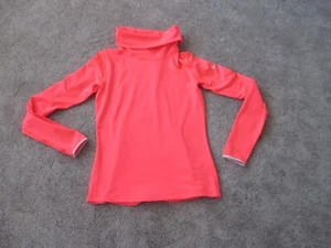 Women's Nike Pro Top, Hot Pink, Dri Fit Thumbholes Fold Down Cowl Neck, Med, EUC - Picture 1 of 8