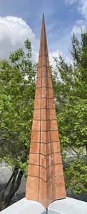 LARGE Vintage Mid-Century Modern Robert Marcius Casa Bique Stone & Brass Obelisk - Picture 1 of 23