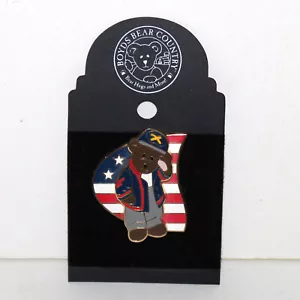 Prendedor Boyds Bear bandera de Estados Unidos NUEVO oso de peluche marrón patriótico americano - Imagen 1 de 5