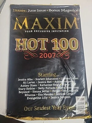 MAXIM 2007 HOT 100 w/ Bonus Magazine Unopened - Image 1 of 3