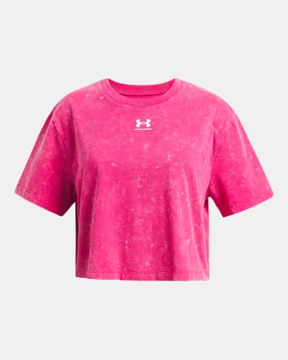 Under Armour Rival Wash Girls Short Sleeve T-Shirt Youth Activewear Top Youth M - Image 1 of 4