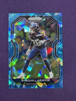 2020 Panini Prizm Blue Ice Prizm /99 Shaquill Griffin #298 - Image 1 of 3