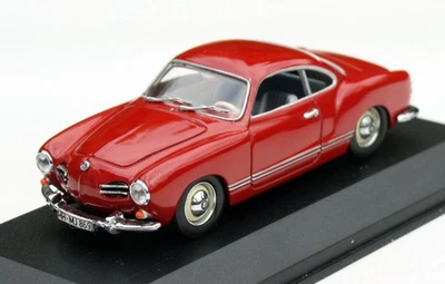 VW Karmann Ghia Coupé Typ 14 Bj. 1955-1959, Rosso, Minichamps-Modell Im M.1:43 - Immagine 1 di 4
