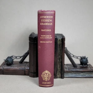 1952 Gesenius' Hebrew Grammar, Edited and Enlarged by E. Kautzsch HC Very Good - Bild 1 von 13