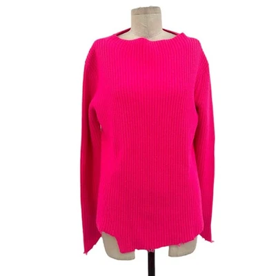Generation Love Sadie Cashmere & Wool Asymmetric Sweater Hot Pink Medium - Image 1 of 4