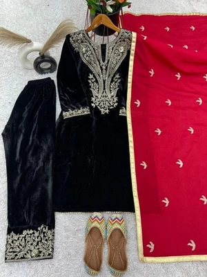 Designer Pakistani Salwar Kameez Ready To Wear Suits Indian Wedding Party Kurta - Image 1 of 4