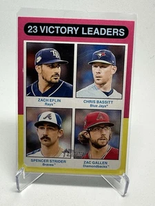 Topps Heritage 2024 - Líderes de la Liga Zac Gallen, Spencer Strider, Chris Bassitt - Imagen 1 de 2