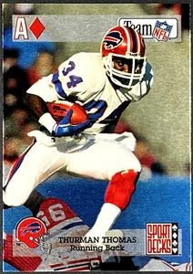 Tarjetas de juego de la NFL Sport Decks 1992 tarjeta promocional Thurman Thomas de 1992 NSCC - Imagen 1 de 4