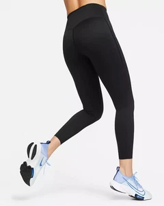 Nike Go Damen Firm-Support Mid-Rise 7/8 Leggings Taschen Gr. S, M, L schwarz - Bild 1 von 6