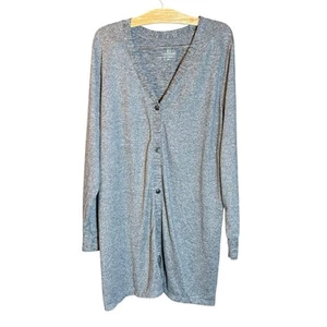 Cuddl Duds Stretch Women's Cardigan Grey Size 1X NWOT - Picture 1 of 4