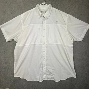 Ariat Tek VentTEK XXL Short Sleeve Fishing Shirt Button Up White Mens - Picture 1 of 8