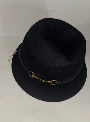 Sombrero de mujer Liz Claiborne negro Cloche 100 % lana Foto 1 de 4