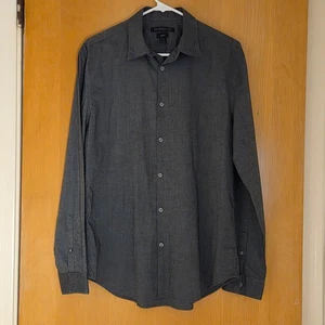 Camisa John Varvatos EE. UU. Lujo Gris Abotonada L/S Talla S Informal Algodón Elástico - Imagen 1 de 8