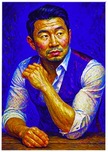 SIMU LIU * ACEO personalizado * novedad divertida * CELEBRIDAD * tarjeta de arte * ATC - Imagen 1 de 2