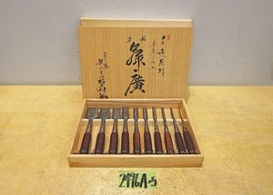 Juego de cinceles japoneses Yasuhiro Nomi 10 piezas herramienta de carpintería forjada a mano con madera - Imagen 1 de 11