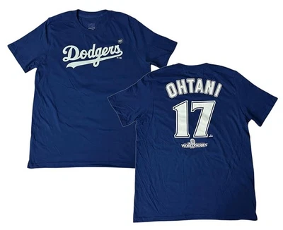Youth Shohei Ohtani LA Dodgers World Series 2024 Name and Number T-Shirt - Image 1 of 3