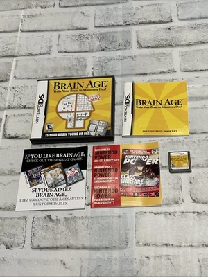 Brain Age Nintendo DS CIB Complete In Box With Manual/Inserts EXCELLENT Tested - Image 1 of 3