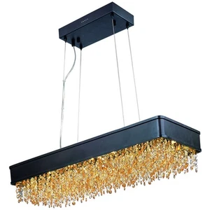 Maxim 39659 Bronze Mystic 32"W Crystal Linear Led Pendant - Picture 1 of 11