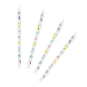 Cake Candles: 16 x Pastel Floral Cake Candles - Picture 1 of 4