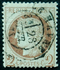 France 1872 2c SG 187 Used cat £20 - Picture 1 of 2