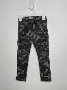 Teen Gs Moto Camouflage Skinny Pants Boys Size 5 Green - Picture 1 of 4