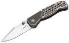Boker Plus Scoundrel Folding Knife 3.25" VG10 Satin Blade, Matte Titanium Handle