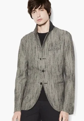 $1198 Brand New John Varvatos Collection Deconstructed Houndstooth Blazer Jacket - Image 1 of 4