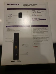 Netgear CM500V 16x4 DOCSIS 3.0 680Mbps High Speed Cable Modem Internet and Voice - Picture 1 of 7