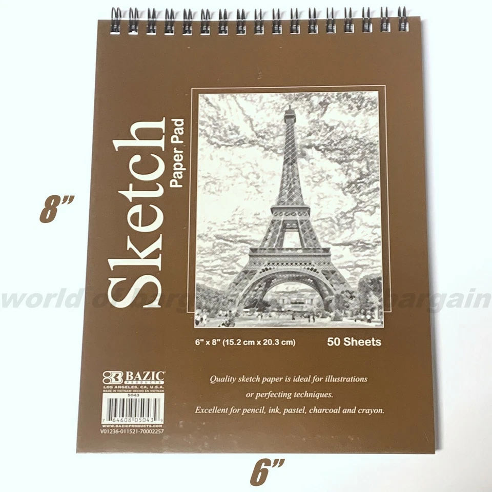 Libro de papel de dibujo de calidad premium cuaderno de bocetos 6x8 SKETCH PAD 50 hojas C111 Foto 1 de 3