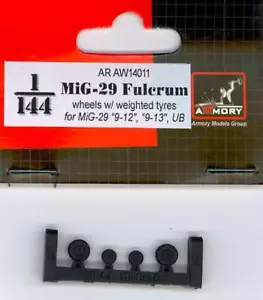 Armory Models 1/144 MIKOYAN MiG-29 FULCRUM WEIGHTED WHEEL SET Resin Set - Picture 1 of 2