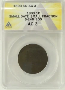 1803 1C AG3 SMALL DATE/SMALL FRACTION S-246 LDS - Picture 1 of 5