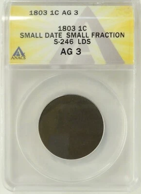 1803 1C AG3 SMALL DATE/SMALL FRACTION S-246 LDS - Image 1 of 4