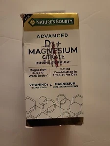 Natures Bounty Advanced D3 +MAGNESIUM CITRATE 90 tablets Immune Formula 09/2025 - Picture 1 of 1