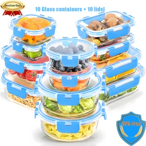 24 Glass Food Storage Containers Multi-scenario use Dishwasher Microwave safe - Picture 1 of 23