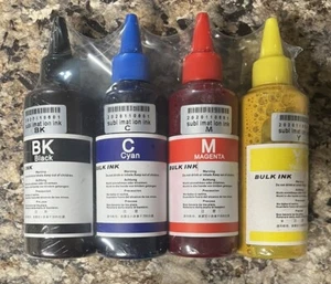 Sealed Refillable Sublimation Ink CMYK Pack (4x100ml bottles) Epson Compatible - Picture 1 of 4