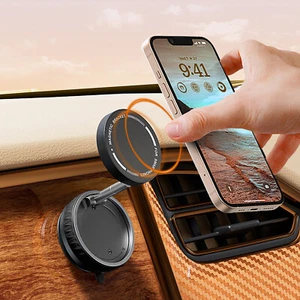 Vacuum Magnetic Suction Phone Holder Adjustable Foldable Car Muont Universal - Picture 1 of 15