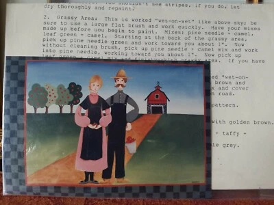 SHARON HOLMBERG 1985 APPLE FARM COUPLE PAINTING PATTERN  - Image 1 of 3