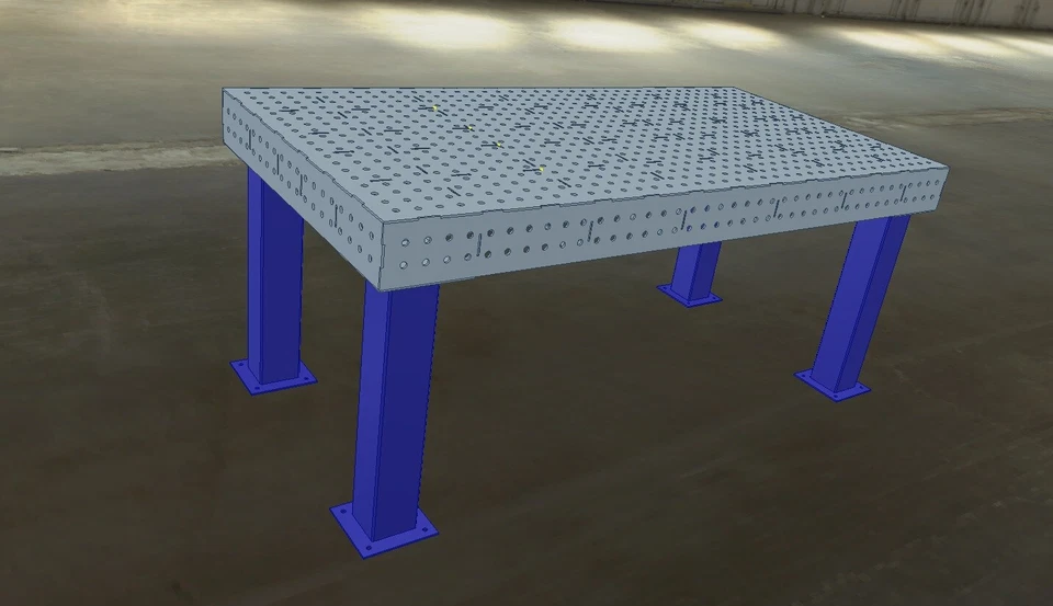 MARKENLOS 3D Schweißtisch Pläne DXF Dateien 2000mmx1000mm Welding Table plans