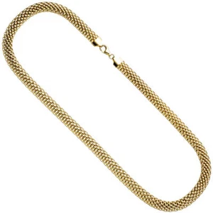 Collana In Argento 925 Placcato Oro 8Mm, 45Cm, Donna - Picture 1 of 3