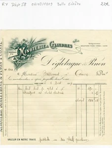 Dépt 58 - Cosne sur Loire - Belle Entête d'une Minoterie à Cylindres de 1909 - Picture 1 of 1