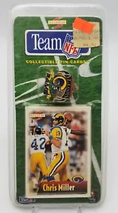 1995 Score NFL Team LogoSet Collectible Pin Cards Chris Miller ST LOUIS RAMS NOS - Picture 1 of 7