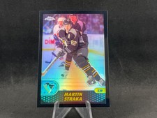 2001-02 TOPPS CHROME NHL HOCKEY MARTIN STRAKA #60 BLACK REFRACTOR 42/50 PENGUINS