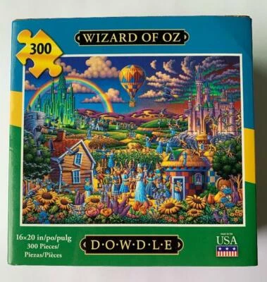 Wizard of Oz Jigsaw Puzzle 300 Pieces Dowdle Folk Art Brand New Sealed - Image 1 of 4