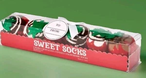 Clearance! Valentines Day 3 Pr "Chocolate Dipped Strawberries" Socks! Sz 4-10 - Picture 1 of 3
