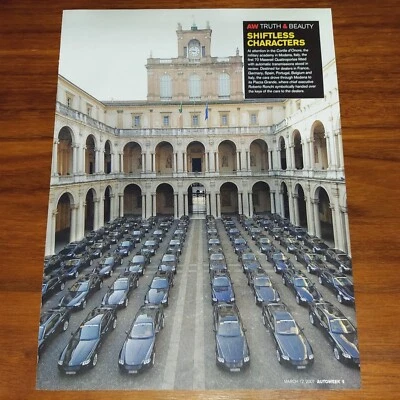 MASERATI QUATTROPORTE WITH AUTOMATIC MAGAZINE PICTURE FEATURE PRINT AD ARTICLE - Image 1 of 4